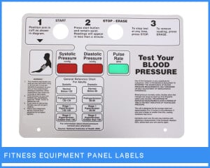 Fitness Equipment Panel Labels Supplier