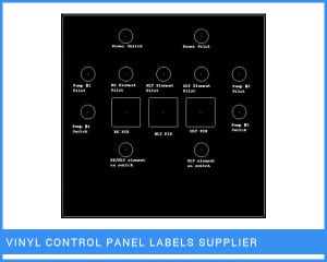 Vinyl Control Panel Labels Supplier