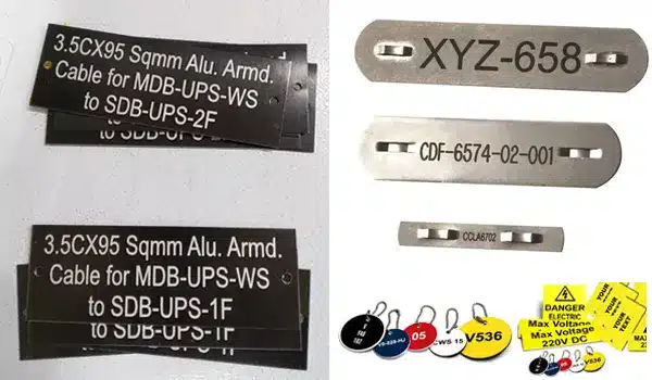 Anodized aluminum labels